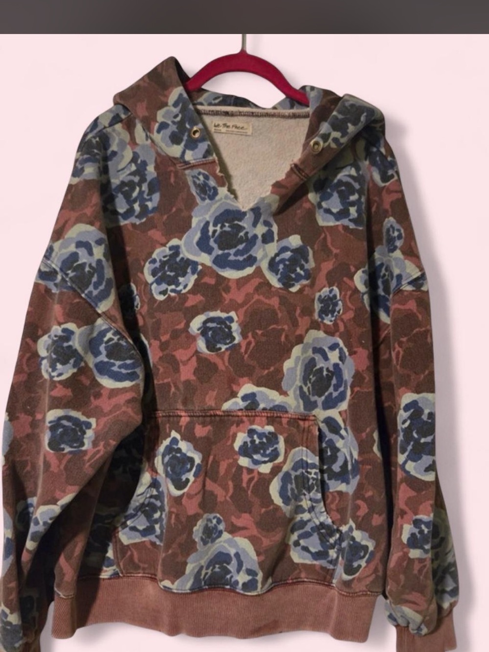 Free People Rose Floral Hoodie
